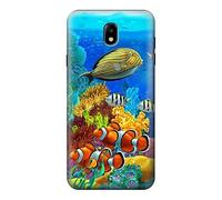 Sea Seabed Fish Corals Underwater Ocean Case Cover For Samsung Galaxy J7 (2018), J7 Aero, J7 Top, J7 Aura, J7 Crown, J7 Refine, J7 Eon, J7 V 2nd Gen, J7 Star
