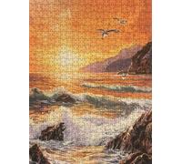 Sea Seagulls Jigsaw Puzzle 2000 Piece, Puzzles for Adults 2000, The Impossible Challenge, Jigsaw Puzzle Games Classic Educational, Wooden Puzzles, for Home Wall Decoration Gift FNKL1-236