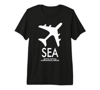 SEA Seattle-Tacoma International Airport Code Baggage TAG Premium T-Shirt