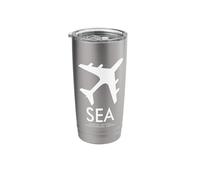 SEA Seattle-Tacoma International Airport Code Baggage TAG Stainless Steel Insulated Tumbler