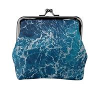 Sea Seen from The Top Print Print Coin Purse for Men Women Leather Kiss Lock Small Pouch Coin Wallet