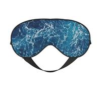 Sea Seen from The Top Print Sleep Mask Silk Eye Cover Soft Satin Blindfold Elastic Strap Night Eyeshade Travel Nap for Women Men