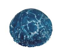 sea seen from the top Printed Hair Cover, Dual Layer Bathing Cap For Thick Hair, Reusable Headgear For Women