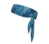 Sea Seen From The Top Printing Double-Sided Head Tie Lightweight & Adjustable Keeps Hair Away Perfect For Sports
