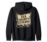 Sea Shanty Screams Tattered Sail Zip Hoodie