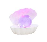 Sea Shell Clam Lamp Colour Changing Mood Table Light, Portable Night Accent Pearl LED Lamp for Bedroom Living Room Home Décor, White