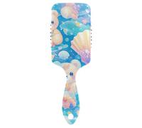 Sea Shell Dreamy Colorful Bears antistatic hair massager Designed head massager scalp for blow drying with Ergonomic handle cepillo para definir rizos