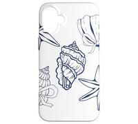 Sea shell graphic sea shell coquette bow coastal Case for iPhone 16 Plus