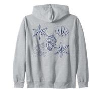 Sea shell graphic sea shell coquette bow coastal Zip Hoodie