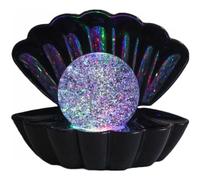 Sea Shell LED Colour Changing Glitter Mood Lamp Pearl Light Accent Lamp Portable Night Light Desktop Ornament Home Decor for Bedroom Living Room, Night Light
