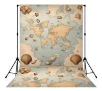 Sea Shell Print 5×7ft Photo Backdrop, Seamless Background Cloth For Studio And Portrait Photography Wedding Party