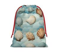 Sea Shell Print Comfortable Gift Lightweight Bag Easy Clean Storage Bags Reusable Multipurpose Use
