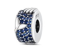 Sea Shell Star Fish Ocean Glow In The Dark Love Heart Safety Chain Mother Daughter Charm Bead Pendant 925 Sterling Silver Compatible With Pandora Charm Moments Bracelet (Dolphin Whale Fin Stopper)