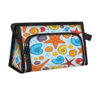 Sea Shell Starfish Pattern Travel Toiletry Bag for Women Men Girls Boys Shell Multifunctional Makeup Pouch Bag Wash Toiletries Cosmetic Organizer Shower Bag