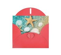 Sea Shell Starfish Pearl Paper Holiday Greeting Card With Envelopes Weddings Party Birthday Invitations Wishes