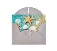 Sea Shell Starfish Pearl Paper Holiday Greeting Card With Envelopes Weddings Party Birthday Invitations Wishes