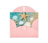 Sea Shell Starfish Pearl Paper Holiday Greeting Card With Envelopes Weddings Party Birthday Invitations Wishes
