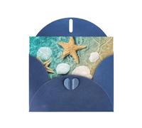 Sea Shell Starfish Pearl Paper Holiday Greeting Card With Envelopes Weddings Party Birthday Invitations Wishes
