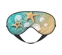 Sea Shell Starfish Sleep Eye Mask Comfortable Eyes Hade for Sleeping,Light Blocking Sleep Mask with Adjustable Strap