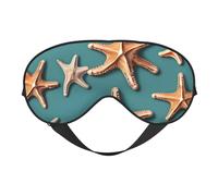 Sea Shell Starfishprint Travel Office Airplane Night Sleep Shading Blindfold Adjustable Strap Eye Mask