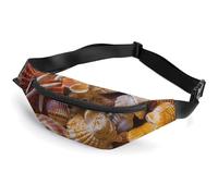 Sea Shell Treasures Belt Bag with Adjustable Strap, Lightweight Travel Crossbody Bags, Hands-Free Mini Fanny Packs in Running Gym