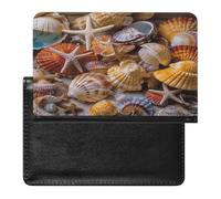 Sea Shell Treasures Card Holder，Card Protector Sleeve，Passport Holder ，Lightweight And Portable，Card Sleeves, Applicable to Passports, Boarding Passes, And ID Cards; Unisex.