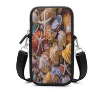 Sea Shell Treasures Crossbody Bag Adjustable，Phone Bag Detachable Shoulder Strap，Wallet for Daily Commuting, Can Be Worn Crossbody Or over The Shoulder.