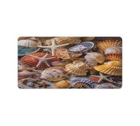 Sea Shell Treasures Mouse Pad Non-Slip Large,Desk Mat Easy Clean 23.6" X 11.8",Desk Pad for Mouse, Writing Desk, Office, Home, Laptop