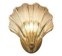 Sea Shell Wall Light, Glass Shade Modern Indoor Sconce, E14 Socket for Living Room, Bedroom, Hallway, Bathroom, Decorative Wash Light