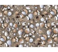 #SEA SHELLS SAND SELF ADHESIVE VINYL STICKY BACK WRAP 1.5m X 45cm D-C-FIX FABLON