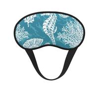 Sea Shells Seahorse Coral, Full Eye Covers Light Blocking Eye Masks Blackout Sleep Eye Muffs