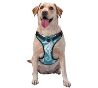Sea Shells Seahorse Coral,Pet Harness,Adjustable Reflective Dog Harness,Pet Leash Vest,L