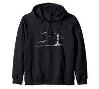 Sea Shore Lighthouse Seagulls Ocean Lover Vacation Zip Hoodie