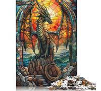 Sea Side Dragon Puzzles for Adults 1000 Piece Puzzle Adult Jigsaw Puzzle Game Toys for Adults 1000pcs (75x50cm)