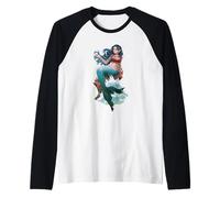 Sea Siren Dark Mermaid Ocean Tears Mythical Depths Aesthetic Raglan Baseball Tee