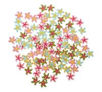 Sea Star Shaped Wooden Buttons 100pcs Two Hole Sewing Fasteners
