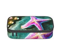 Sea Starfish Print Large Capacity Pencil case Storage Bag, fit for Stationery and Cosmetics, Unisex