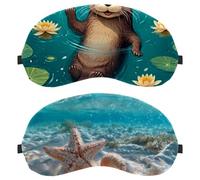 Sea Starfish Shell 2-Pack Light-Blocking Soft Breathable Sleep Mask Eye Patch Eye Cover