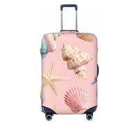 Sea Starfish Suitcase Cover Luggage Protector, Ocean Seashell Elastic Luggage Covers Anti-Scratch Dustproof Luggage Sleeve Fits 18-21 Inch