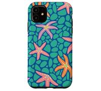 SEA STARS Coastal Ocean Starfish Pebbles in Summer Brights Case for iPhone 11