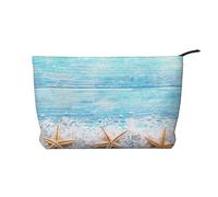 Sea Stars On Sea Salt, Cosmetic Bag Corduroy Makeup Bag Portable Travel Toiletry Bag