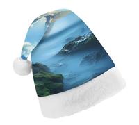 Sea Stones on Seaside Caribbean Shore Christmas Hats Patterned Santa Hat New Year Festive Holiday Party Supplies Child