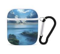 Sea Stones on Seaside Caribbean Shore Earphone Case Cover Compatible with AirPods 1&2 Shockproof Bluetooth Headset Case White-style