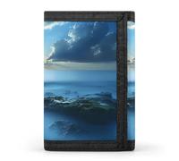 Sea Stones on Seaside Caribbean Shore Trifold Wallet Cute Card Slots Holder Clutch Purse Wallets for Men Women