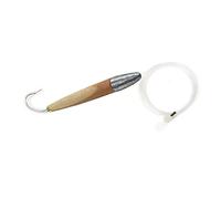 Sea Striker 890 Rigged Cedar Plug, 6-Inch Natural, 8-Feet Leader w/Thimble