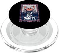 Sea. Sun. Sanity. Happy Crab Beach Ocean PopSockets PopGrip for MagSafe
