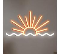 Sea Sunrise and Waves LED Neon Sign for Wall Decor USB Adjustable Brightness Living Room Bars Pub Club Gatherings Art Wall Decor