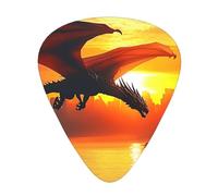 Sea Sunset Flying Dragon Guitar Picks Gift Set - Smooth Durable Plectrums For Acoustic, Electric & Bass Guitar, Perfect Present For Guitar Lovers & Musicians