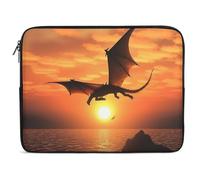 Sea Sunset Flying Dragon Laptop Sleeve 12inch Laptop Protective Case for Women Men Shockproof Computer Cover Portable Notebook Briefcases Computer Carrying Bag Lap Top Protector Compatible with Notebo