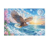 Sea Surface Flying Eagle 1000 Piece Jigsaw Puzzle for Adults Teens Bedroom Wall Art Sleep Aid Calming Design Great Gift for Insomnia Sufferers 1000 PCS